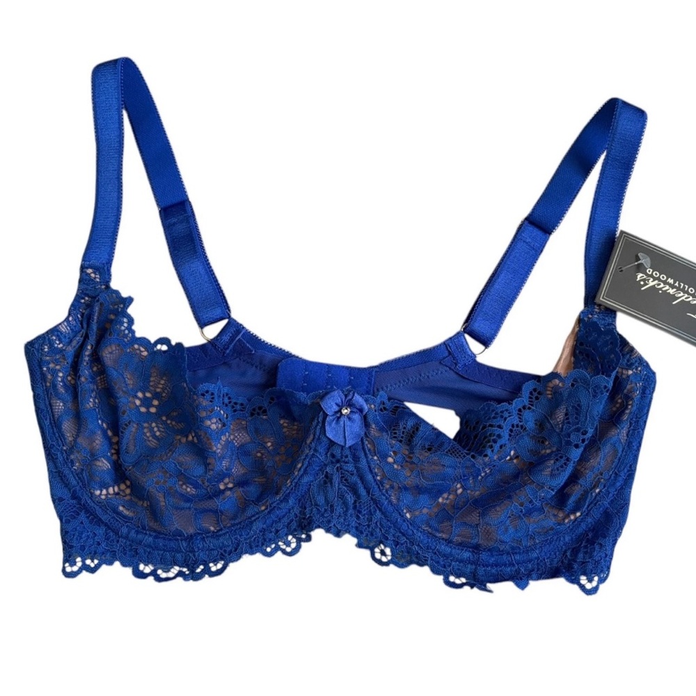 Frederick's of Hollywood Sandie BrasOpen Cup Blue Lace 36F - Picture 2 of 7